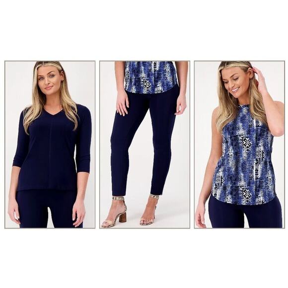 XXSM NAVY A518208 Attitudes by Renee TALL Como Jersey 3Pc Wardrobe Warrior Set - Picture 3 of 3